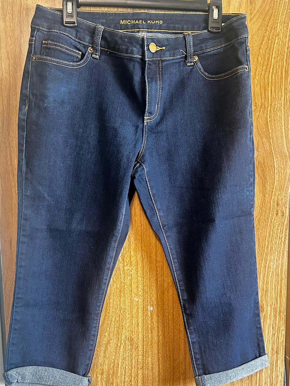 Michael Kors Deep Indigo Skinny Capri Jeans